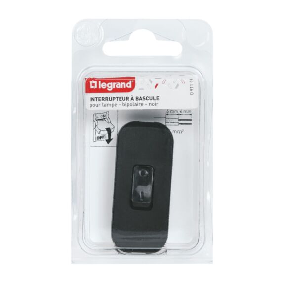 Interrupteur pour lampe à bascule touche de couleur 2A - LEGRAND