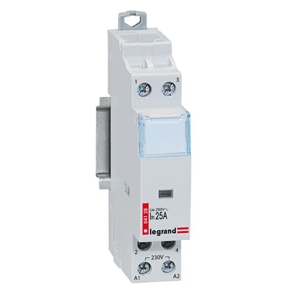 Contacteur pour puissance importante - bipolaire 230 V alternatif - 2F - 25A - 1 module - LEGRAND