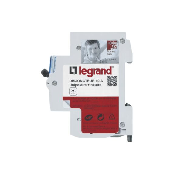 Disjoncteur de protection DNX³ Phase + Neutre bornes automatiques 6A - LEGRAND