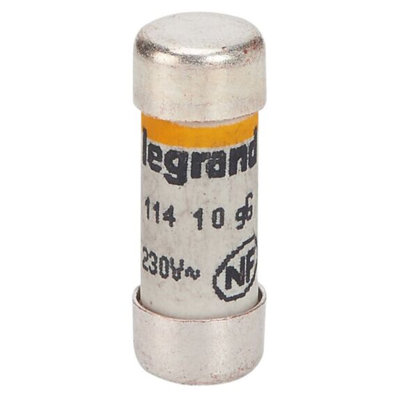 cartouche fusible pour porte-fusible - avec témoin - 10 a - 2300 w - 8,5 x 23 - LEGRAND