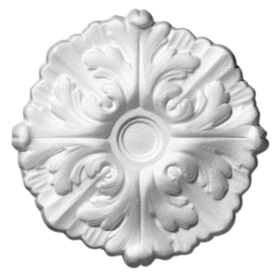 Rosace de plafond adhésive Daphné Ø22 cm blanc - DECOSA