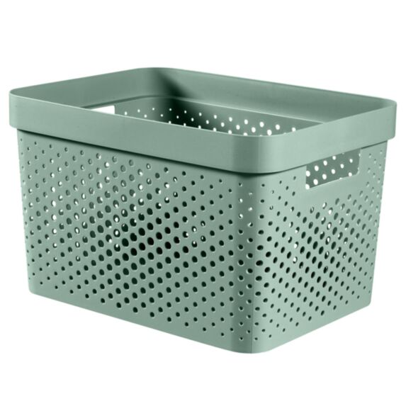 Panier de rangement infinity dots 17L vert - CURVER