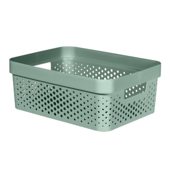 Panier de rangement infinity dots 11L vert - CURVER