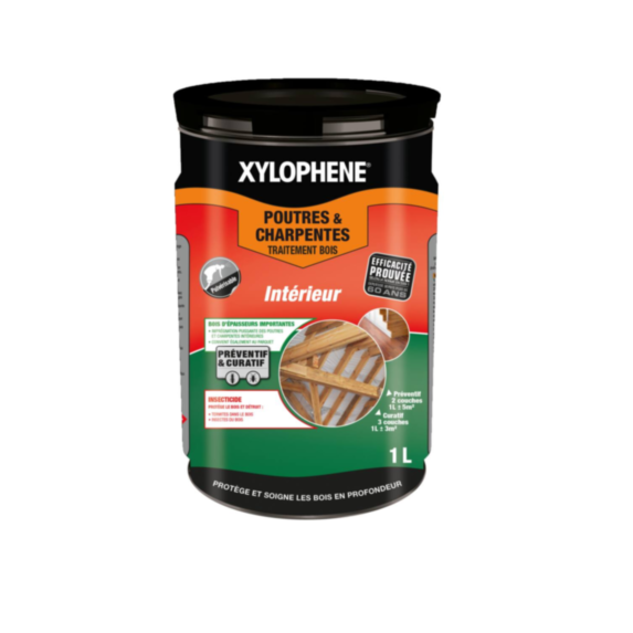 Traitement poutres et charpentes 1 L - XYLOPHENE