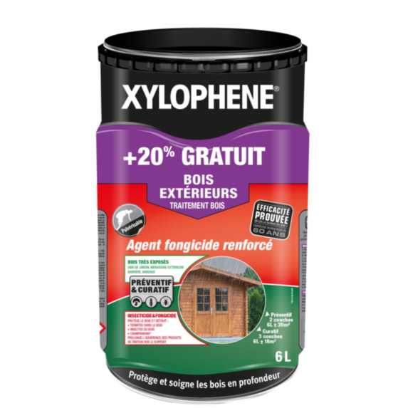 Traitement bois extérieur 5 L+20% - XYLOPHENE