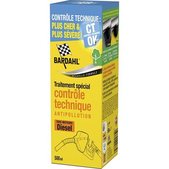 Traitement spécial contrôle technique diesel 500ml - BARDAHL