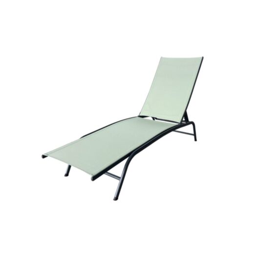 Bain de soleil Suny Acier Textilène Vert tilleul 194x156x94cm