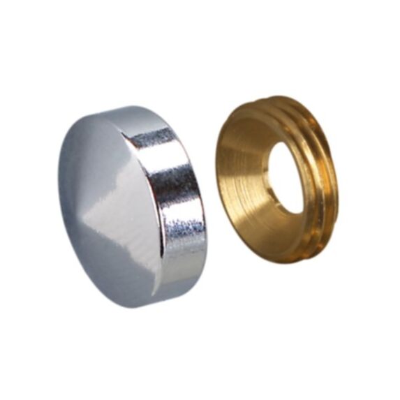 Cache vis D22mm en laiton chromé x4 - CIME