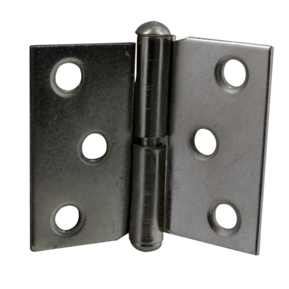 Lot de 2 paumelles droites pour porte gauche à visser en acier nickelé - CIME