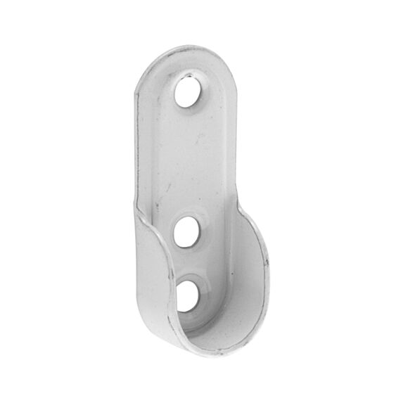 Supports ouverts muraux CIME 30x15mm ovale acier blanc