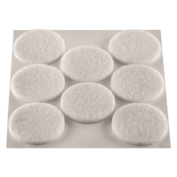 Patin rond adhesif feutree blanc d22 x12