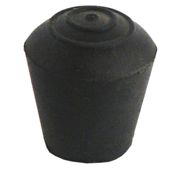 Embout rond exterieur caoutchouc noir d25 x4
