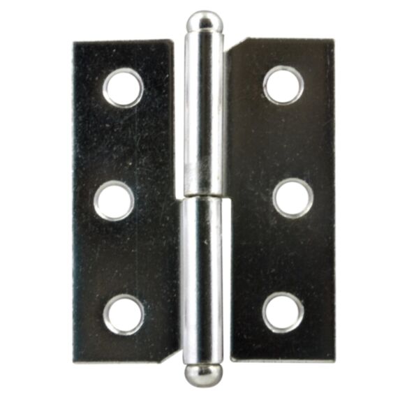Paumelle 50x40mm droite en acier nickelé x2 - CIME