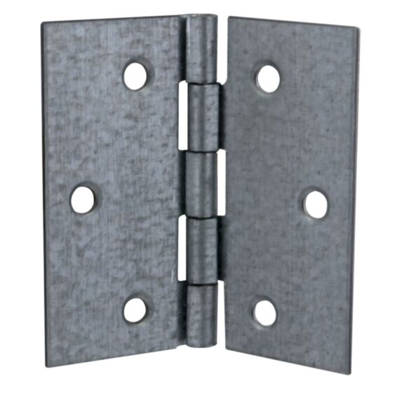 Charnière axe inox 50x50mm acier zingué x2