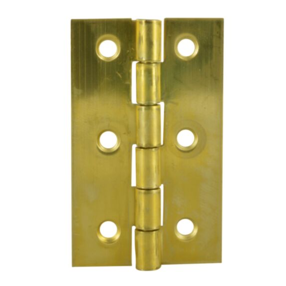 Charnière rectangle 60x35mm en laiton poli - CIME
