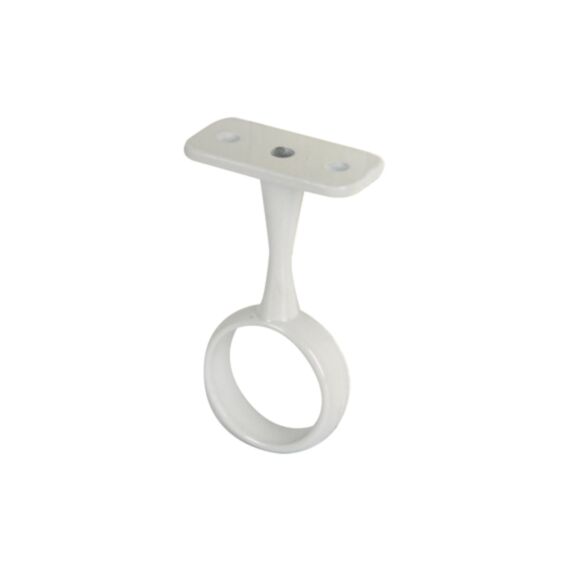 Lot de 2 supports plafond fixe Ø25 rond blanc