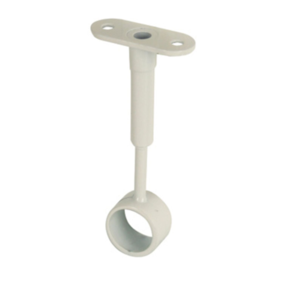 Support plafond réglable rond - Ø 19mm - blanc - CIME