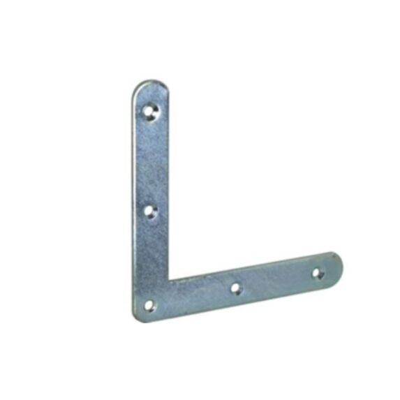 Equerre de fenêtre à bouts ronds en acier zingué 120 x 20 mm - CIME