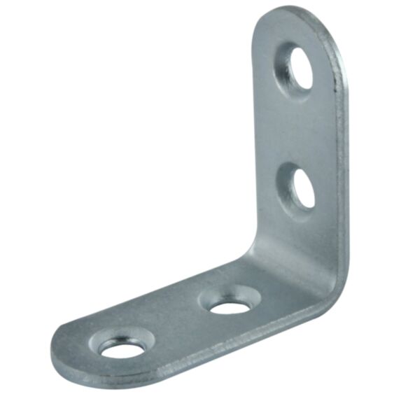 Equerre de chaise à bouts ronds 30x30mm en acier zingué - CIME