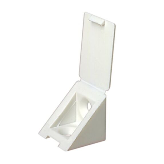 Taquet équerre 25x25x23mm en plastique blanc - CIME
