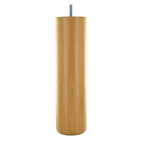 Pied de lit cylindrique hêtre verni D68 H.250mm