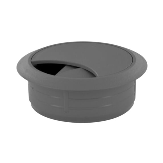 Passe-câble D60mm H25mm plastique gris alu - CIME