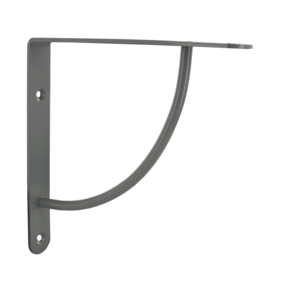 Equerre bibop décorative acier époxy gris brillant 180 x 180mm - CIME