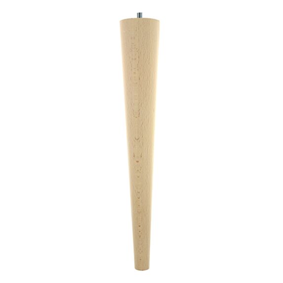 Pied de table fuselé bois H360 mm hêtre T7 - CIME