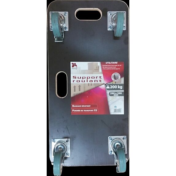 Support roulant. Charge admissible 200kg - Bois marron - MOOV'S