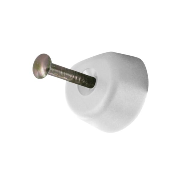 Set de 24 taquets à clouer en plastique blanc Ø15 mm - CIME