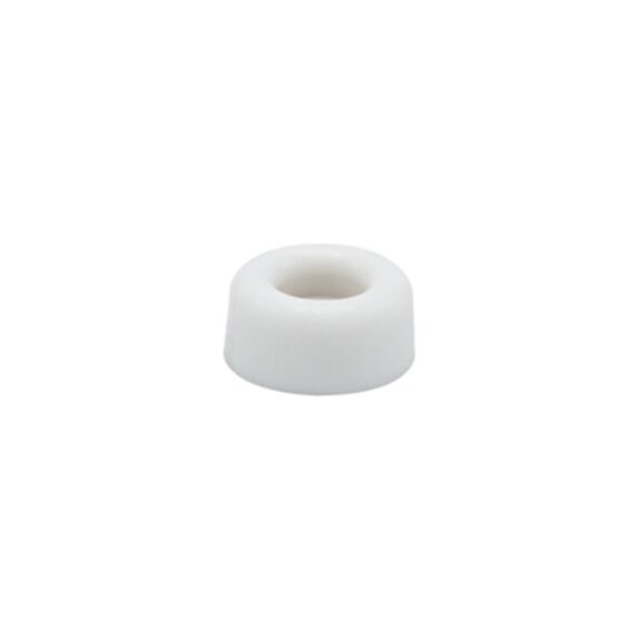 Set de 10 butées de porte simple Ø23 x H10 mm caoutchouc blanc - CIME