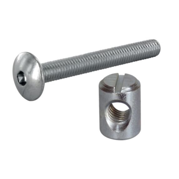 Vis tête fraisée 6x70 + plot 10x14mm en acier zingué x4 - CIME