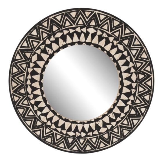 Miroir imprimé ethnique Ø40cm