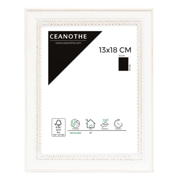 Cadre photo Alma 13x18cm Blanc