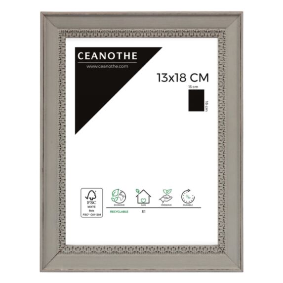 Cadre photo Alma 13x18cm Gris - BRIO