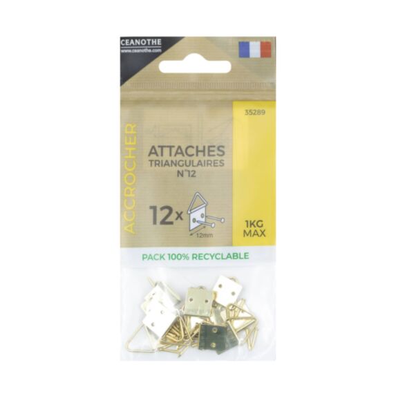 Sachet 12 attaches triangulaires n°12 - CEANOTHE