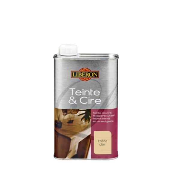 Teinte et cire satin 0.5L - Chêne clair -  LIBERON