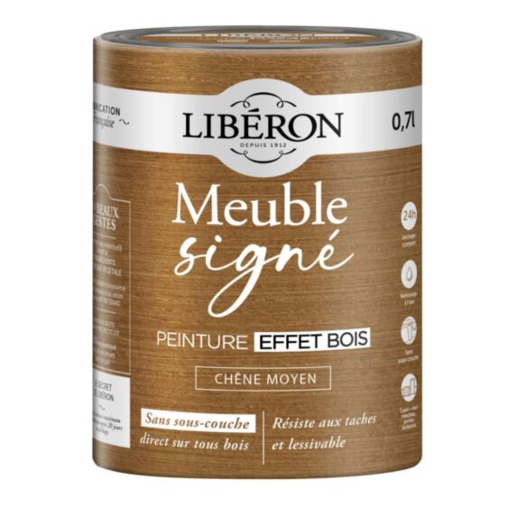 Peinture Meuble signé effet bois chêne moyen 0,7L - LIBERON