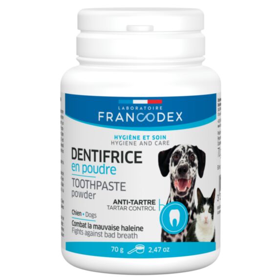 Dentifrice en poudre chien et chat pot de 70 g