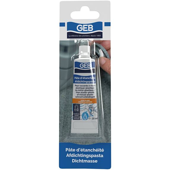 Pâte  étanchéité  raccord plastiques tube  20ml - GEB