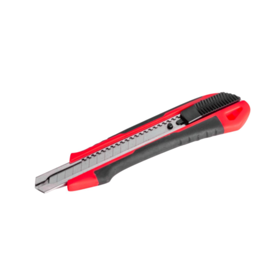 Cutter petit modèle Soft Line 9mm rouge/noir - L'OUTIL PARFAIT
