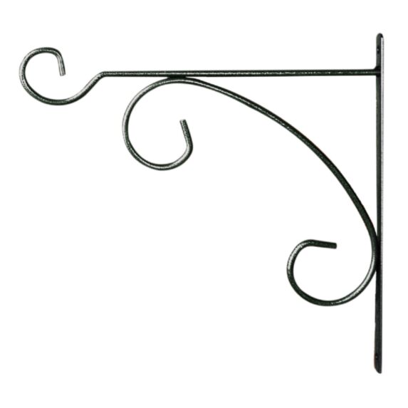Potence fer rond gris martelé 40x36cm