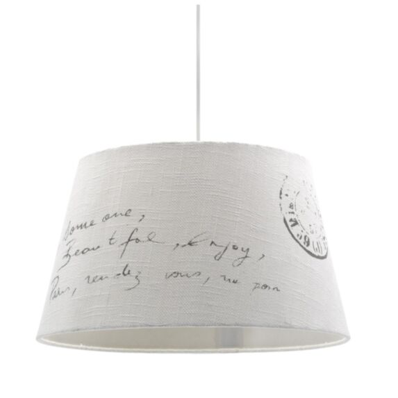 Suspension Stamp 23,5x40x40cm 60W Ecru - MATHIAS