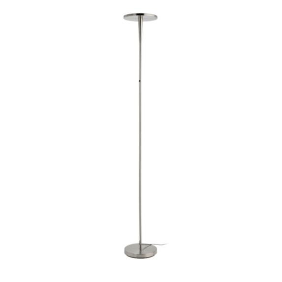 Lampadaire epure led acier brossé d25,5 h180