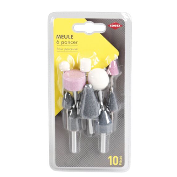 Meule d'affûtage perceuse 10 pièces pour verre - COGEX