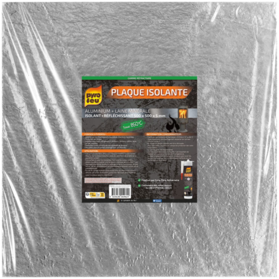 plaque isolante renforcée d'aluminium  - PYROFEU