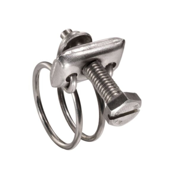 Colliers double fil inox 43x48mm x2 - SPID'O
