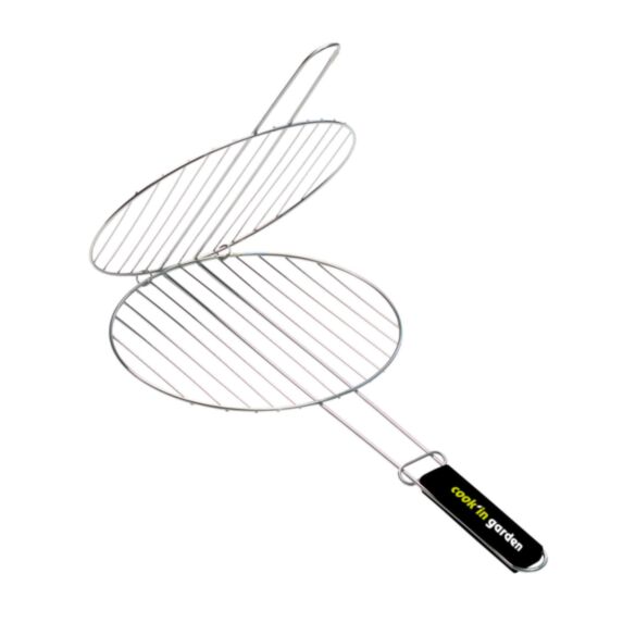 Grille barbecue double Ø37cm chromé - COOK'IN GARDEN