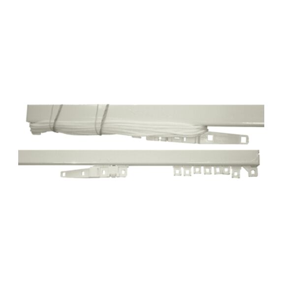 1 tringle métal standard 1 côté 24x16 2m50 laqué blanc