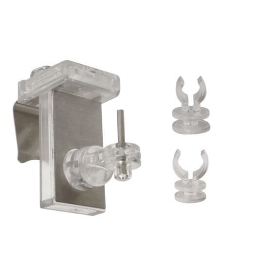 2 supports plastique Clip'vit+ à clipser pour tringle de vitrage 